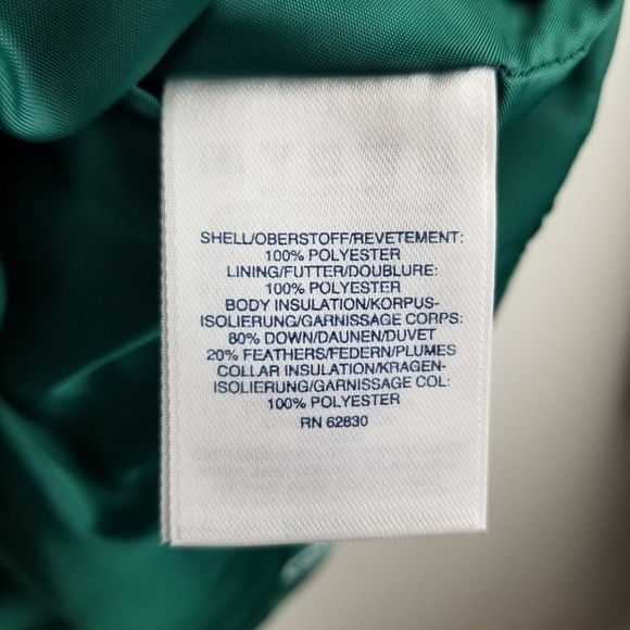 Lands' End Evergreen Bandana Paisley Puffer Down Vest NWT size Small - Picture 9 of 10